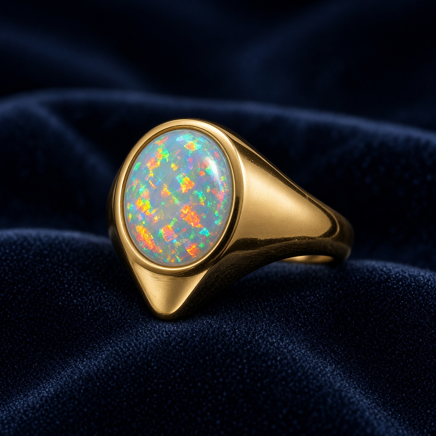 Opal Signet Ring